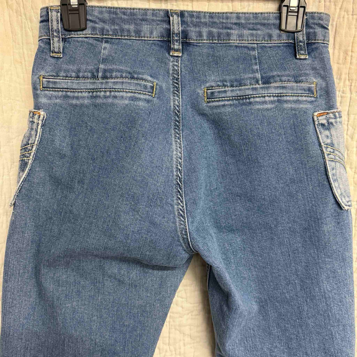 "Field Bloom" French Tablecloth Panel Jeans – Waist 28" Inseam 29"