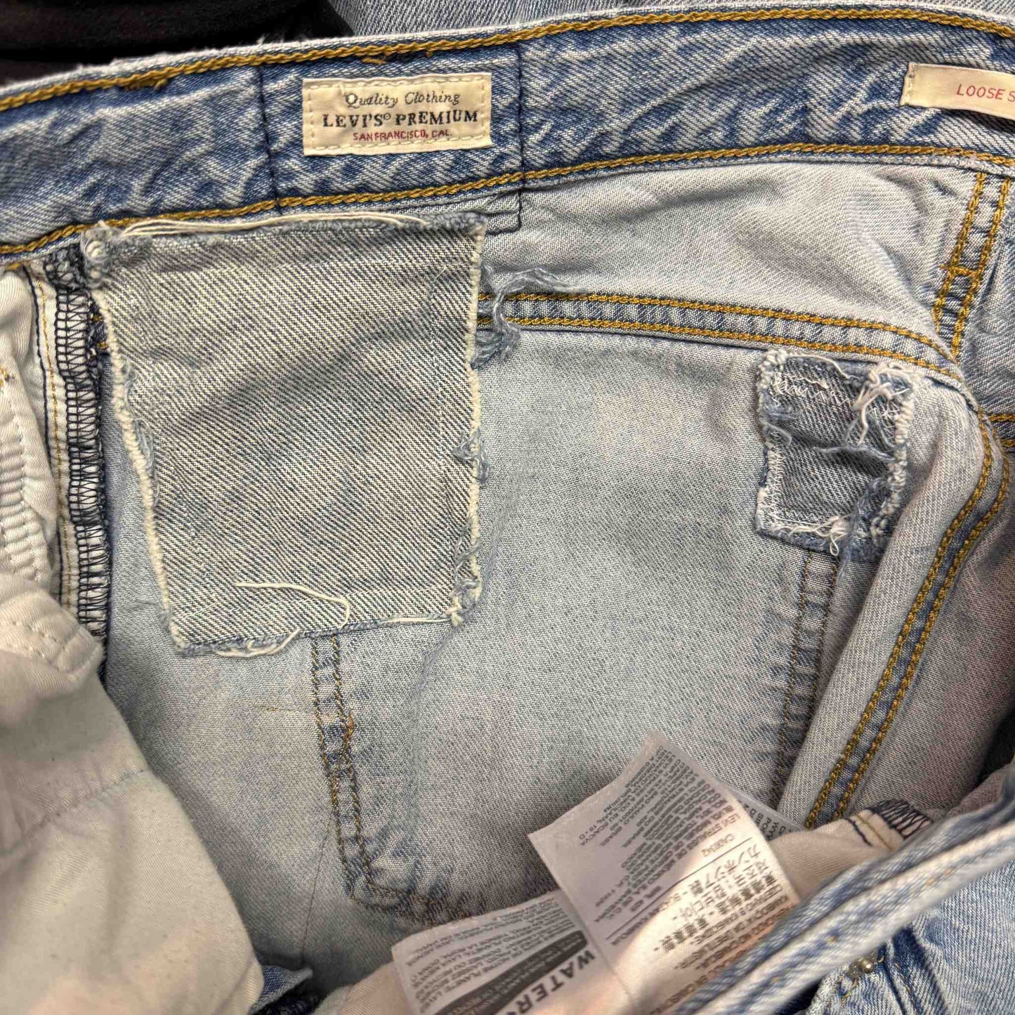 "Honey Bloom" Quilt Panel Jeans – Waist 34" Inseam 28"