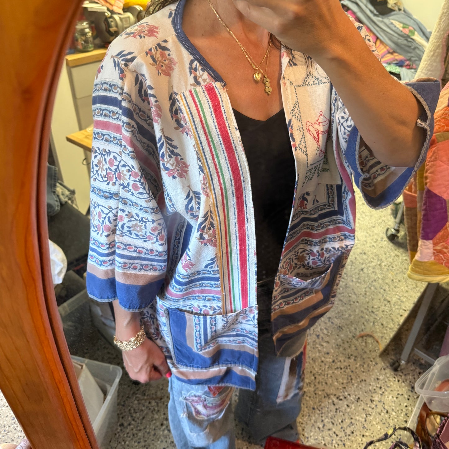 “Silver Service” Upcycled Jacket – One Size