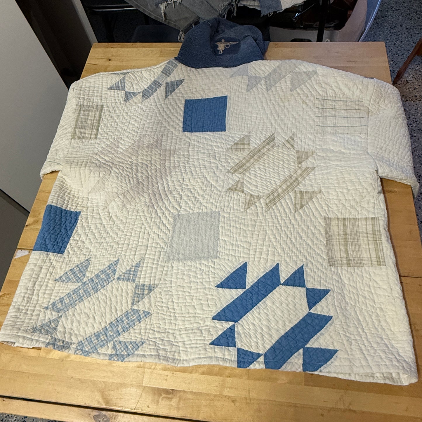 “Rodeo Star” Upcycled Quilt Hoodie – One Size