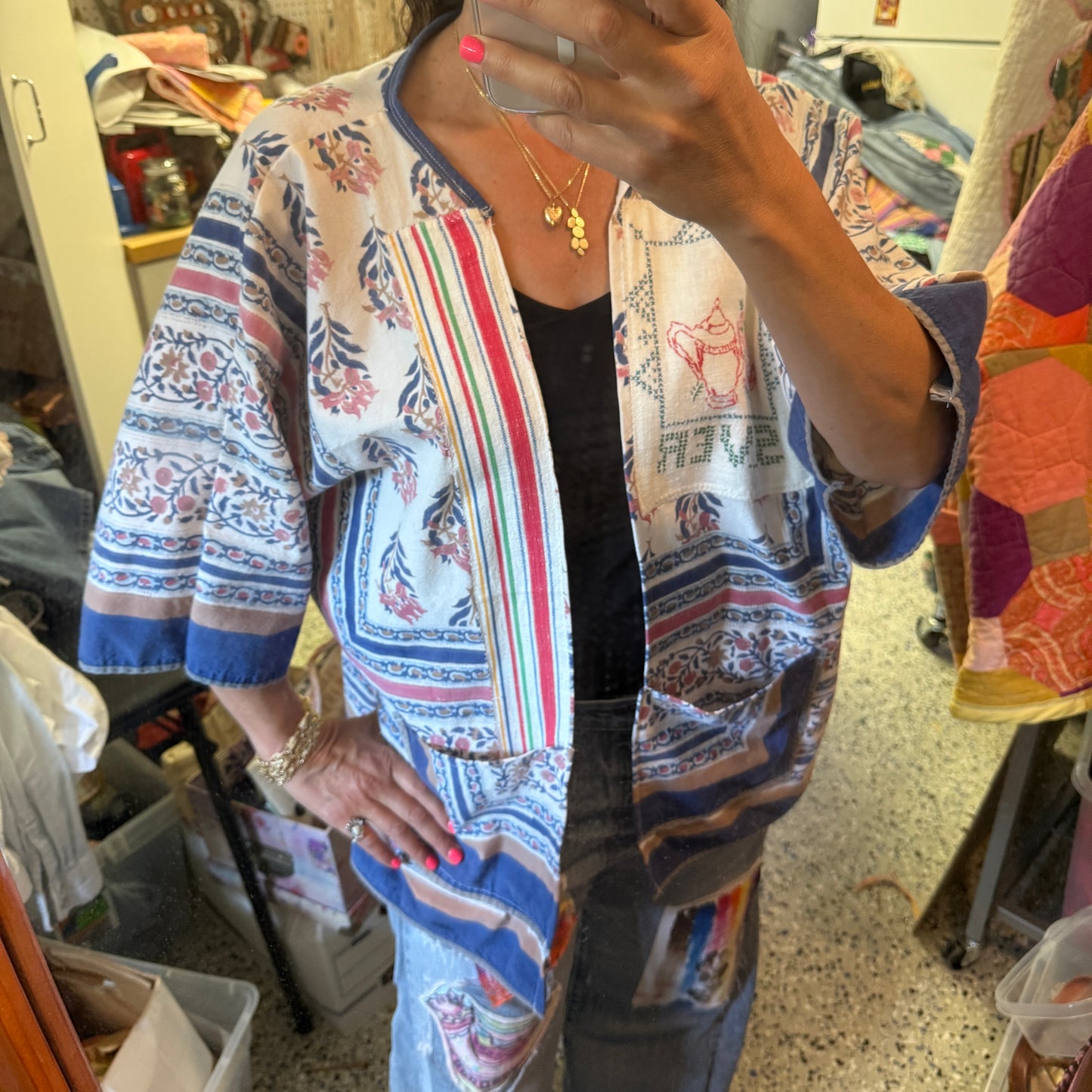 “Silver Service” Upcycled Jacket – One Size