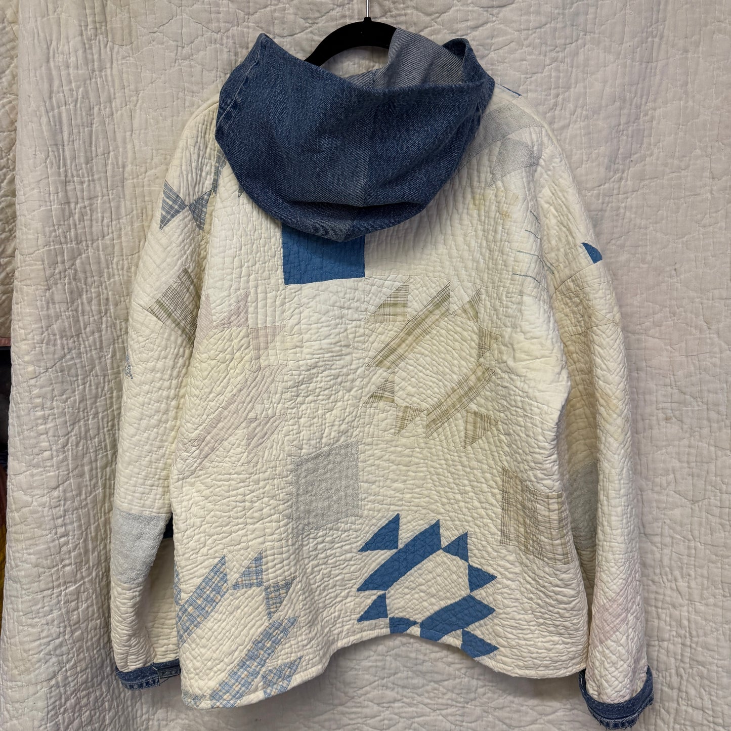“Rodeo Star” Upcycled Quilt Hoodie – One Size