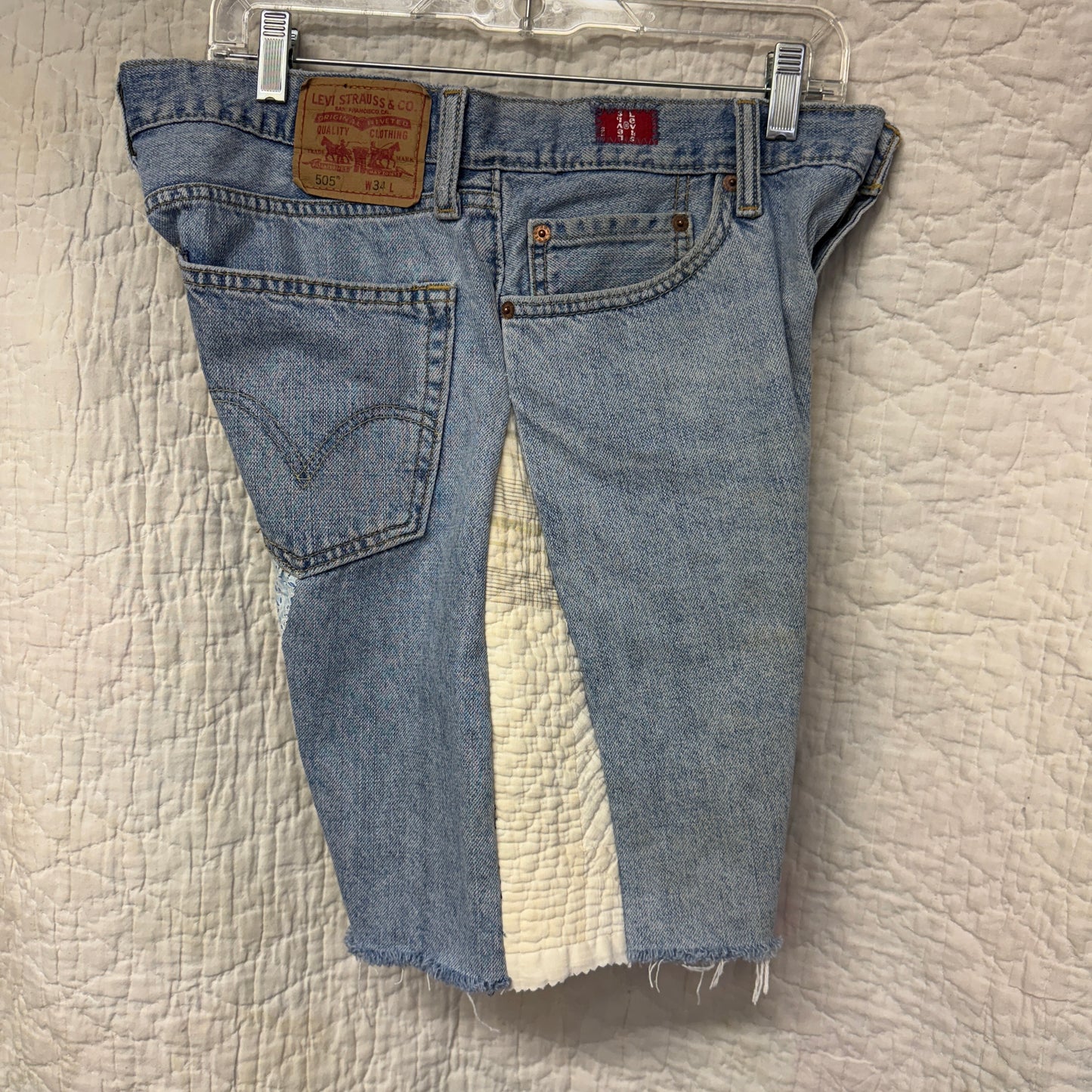 “Cottontail Campout” Quilt Top Panel Shorts – 34W x 8L