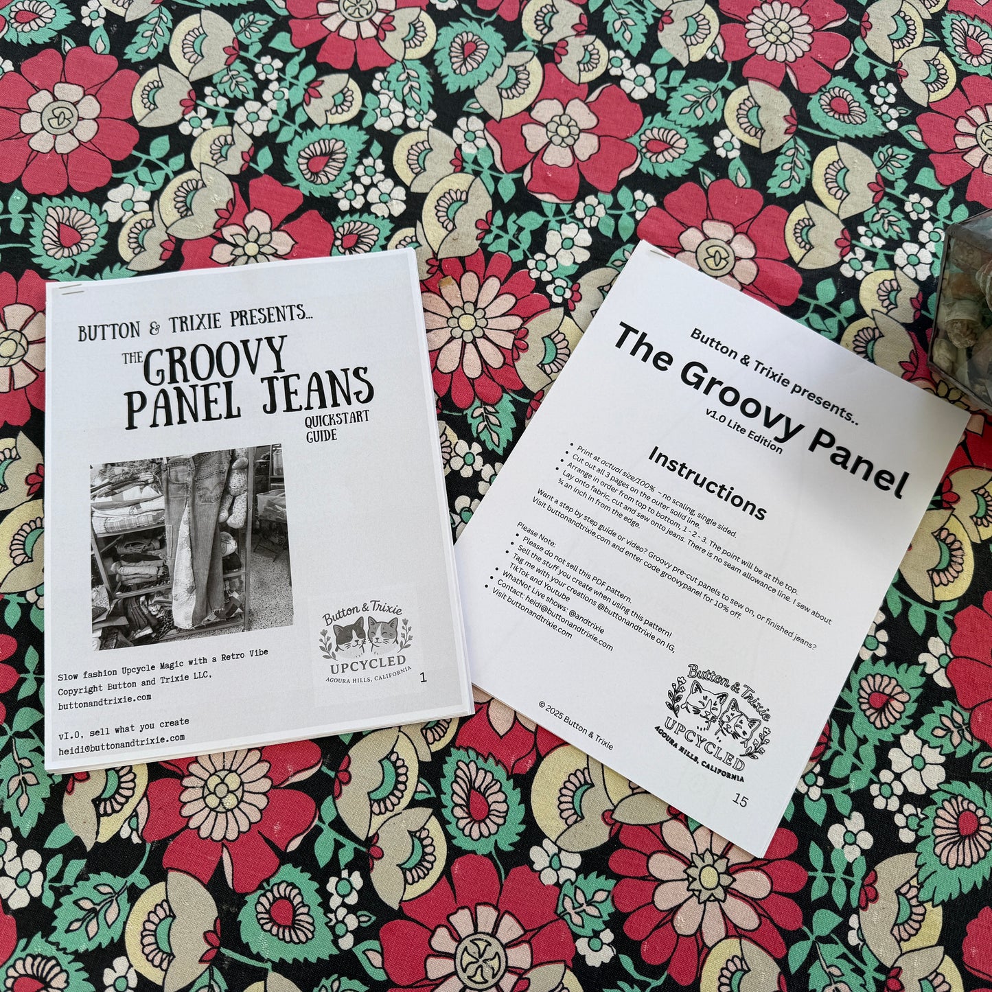 PAPER COPY- Groovy Panel Jeans Quickstart Guide and Pattern