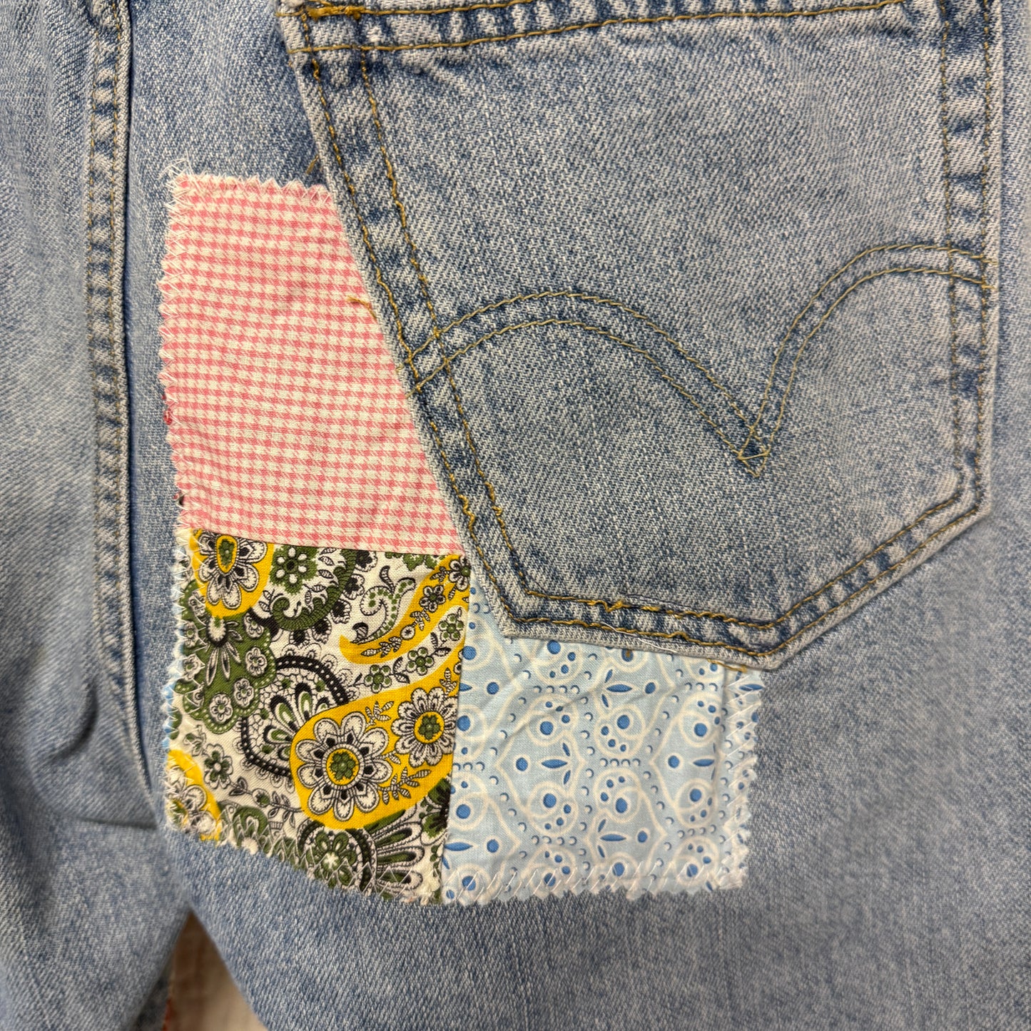 “Cottontail Campout” Quilt Top Panel Shorts  – 34W x 8L