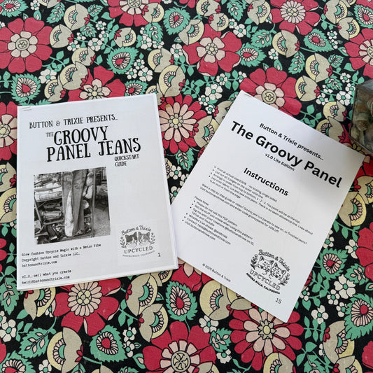 PAPER COPY- Groovy Panel Jeans Quickstart Guide and Pattern